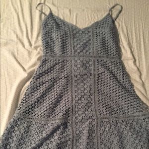 Abercrombie Blue Textured Skater Dress